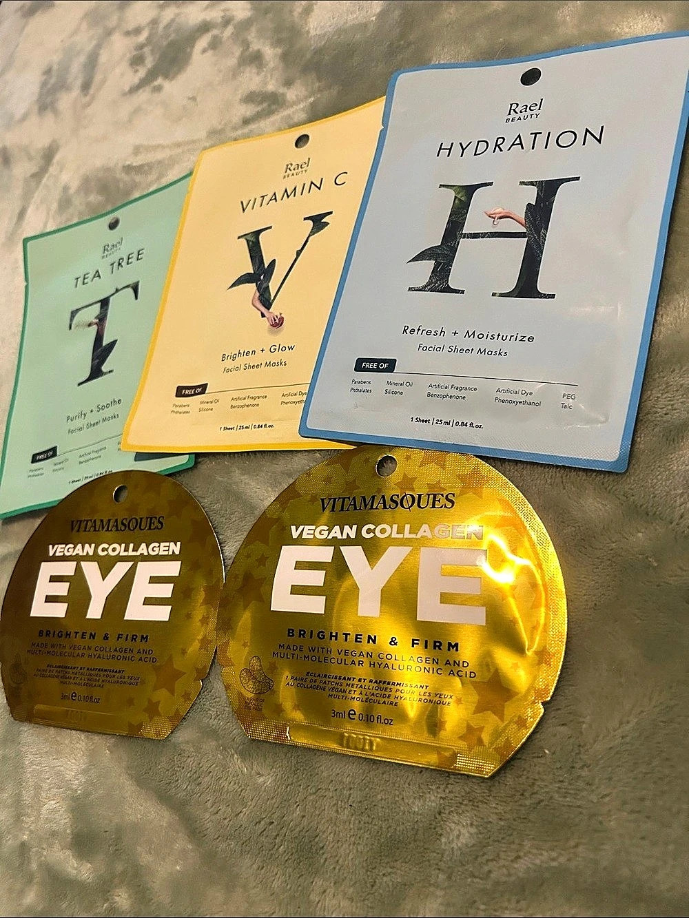 Rael Facial Sheet Masks & Vegan Collagen Eye Masks Sheet & Eye Masks bundle NWT